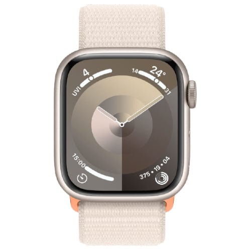 Apple Smart Watch Starlight Apple Watch Series 9,GPS+ Cellular 45mm Starlight Aluminium Case with Sport Loop Opened Box