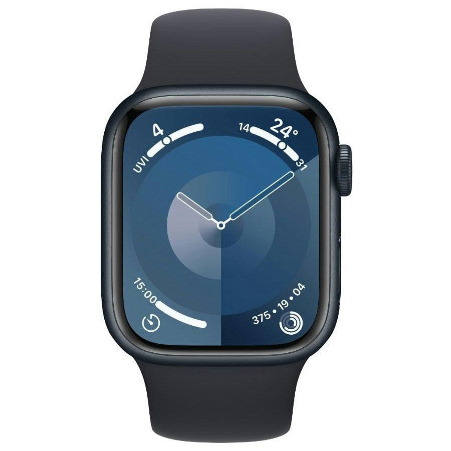Apple Smart Watch Apple Watch Series 9 GPS + Cellular MRHR3ZP/A 41mm Midnight Aluminium Case with Midnight Sport Band S/M