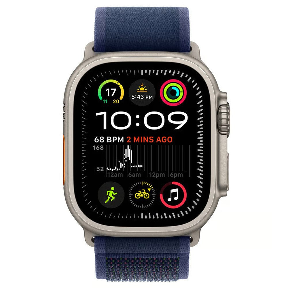 Apple Smart Watch Apple Watch Ultra 2 GPS + Cellular MX4J3ZP/A 49mm Natural Titanium Case Trail Loop Blue S/M (Open Box)
