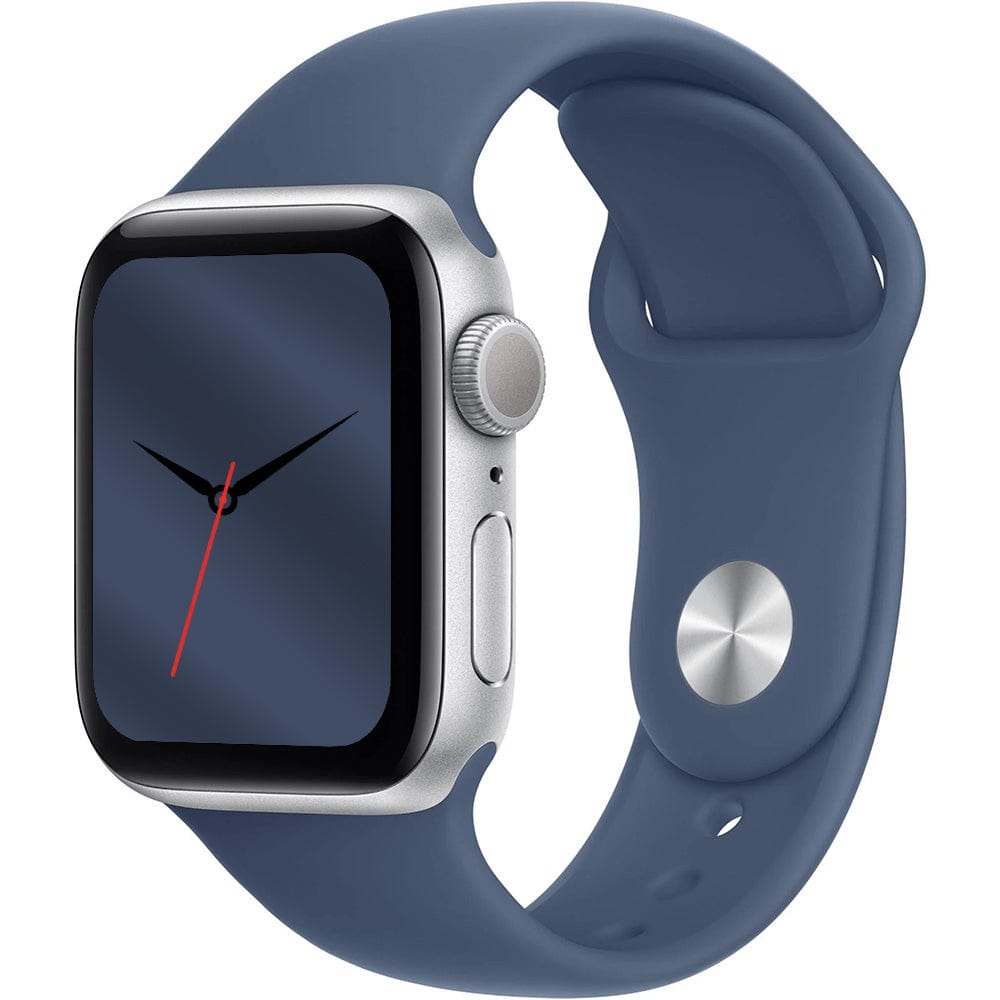 Apple Smart Watch Apple Watch SE 2 GPS MXET3 44mm Silver Aluminium Case with Denim Sport Band S/M
