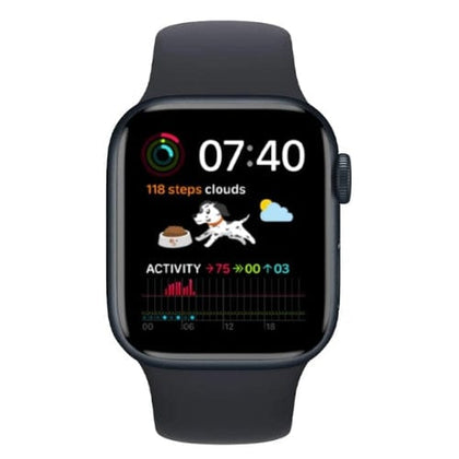Apple Smart Watch Midnight Apple Watch Series 9, GPS 41mm Midnight Aluminium Case with S/M Sport Band