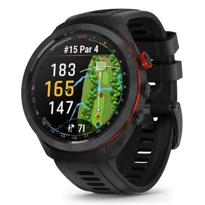 Garmin Smart Watch Black Garmin Approach S70 47mm GPS Premium Golf Smart Watch