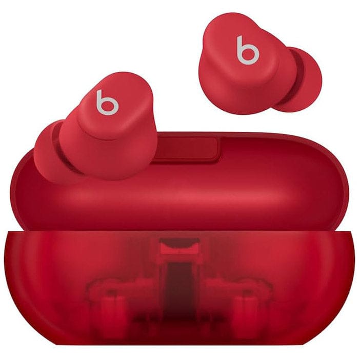 Beats by Dre Headphones Transparent Red Beats Solo Buds True Wireless Earphones