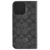 COACH Original Accessories Signature Charcoal Coach Folio Case for iPhone 16 Pro