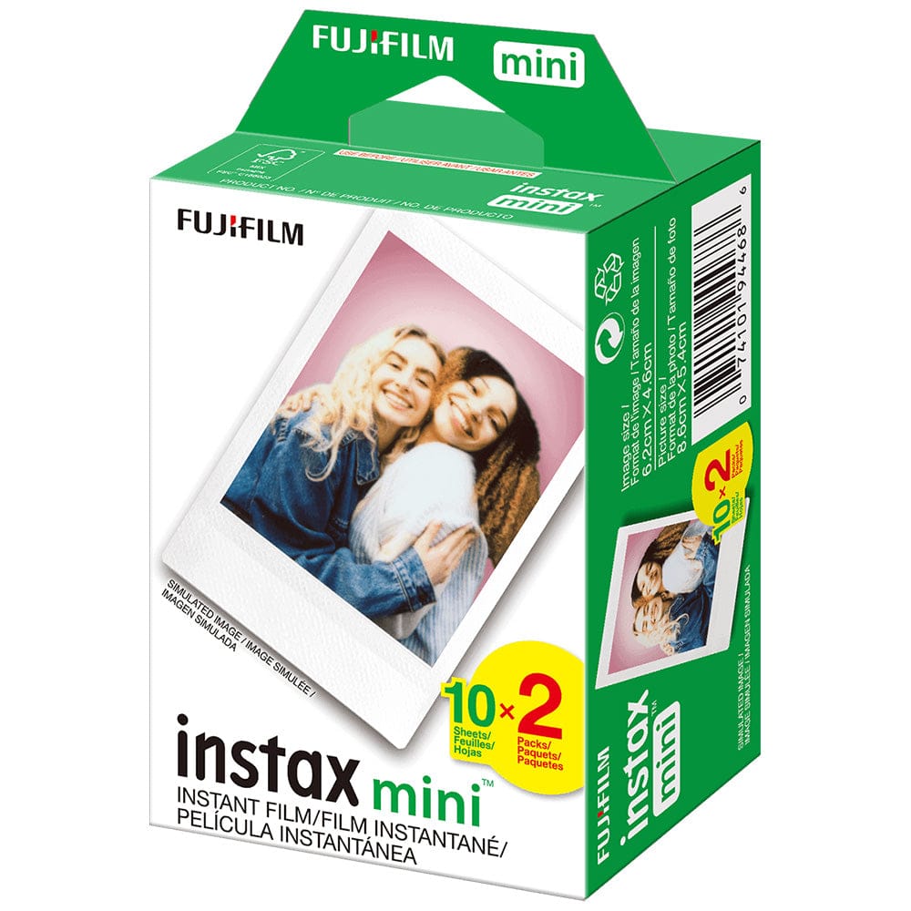 FUJIFILM Original Accessories White Fujifilm Instax Mini Instant Film (Twin Pack 20 Sheets)