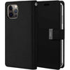 Goospery Original Accessories Black Goospery Rich Diary Book Case for iPhone 16 Pro