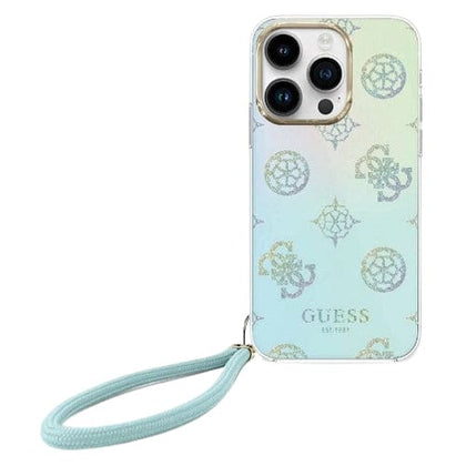 Guess Original Accessories Turquoise Guess Glitter Peony Case for Apple iPhone 15 Pro
