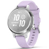 Garmin Smart Watch Garmin Lily 2 Active Stylish Smartwatch Silver with Purple Jasmine Silicone Band