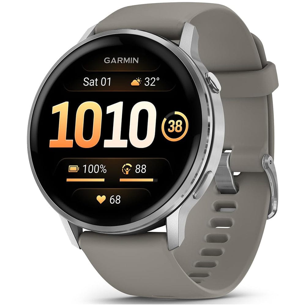 Garmin Smart Watch Silver with Siliver Gray Silicone Garmin Venu 4 45mm GPS Smartwatch