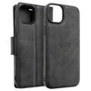 Hanman Original Accessories Hanman 2 in 1 Detachable Magnetic Flip Leather Wallet Case for iPhone 15