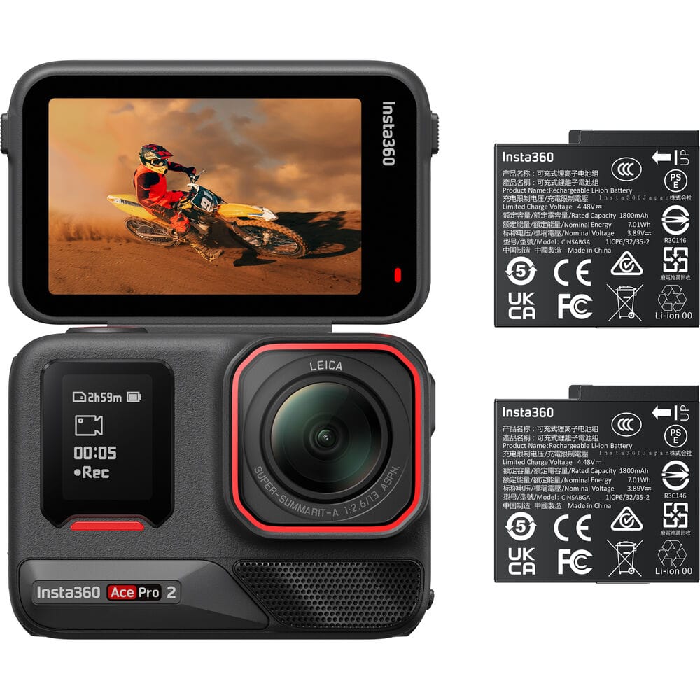 Insta360 Action Cameras Insta360 Ace Pro 2 Action Camera (Dual Battery Bundle)