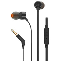 JBL Headphones Black JBL Tune 110 In-Ear Headphones With 3.5mm Jack