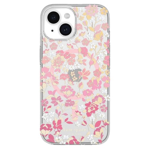 Kate Spade Original Accessories Flowerbed Pink Kate Spade New York Protective Hardshell MagSafe Case for iPhone 15
