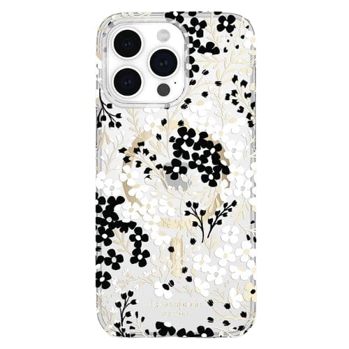 Kate Spade Original Accessories Multi Floral Black Kate Spade New York Protective Hardshell MagSafe Case for iPhone 15 Pro Max