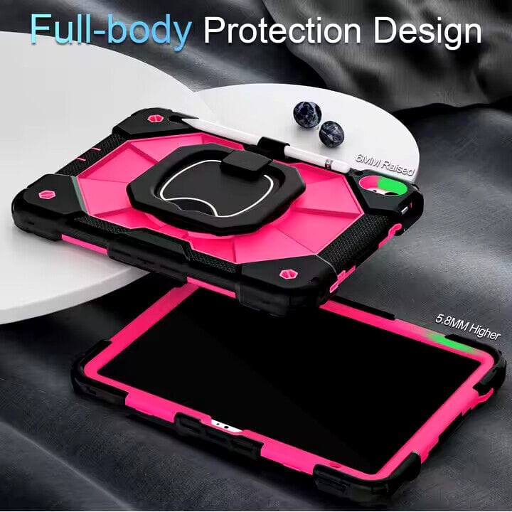 Techieexpert Generic Accessories For iPad 9th Gen 10.2" Case Kids Heavy Duty Shockproof Cover - Blue - Black