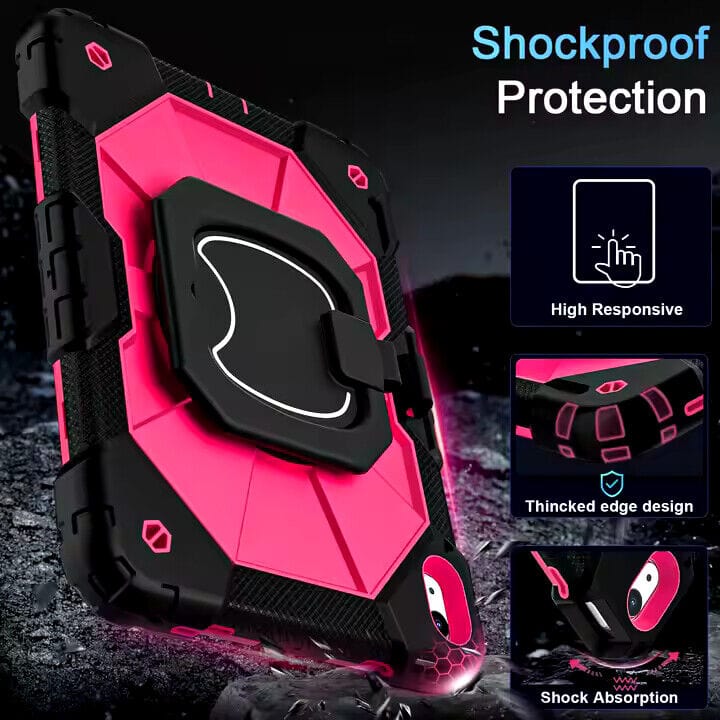 Techieexpert Generic Accessories For iPad 10th Gen 10.9" 2022 Case Kids Heavy Duty Shockproof Cover - Navy Blue - Black
