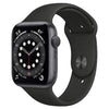 Apple Smart Watch Black Apple Watch Series 6, GPS 44mm Space Grey Aluminium Case with Sport Band