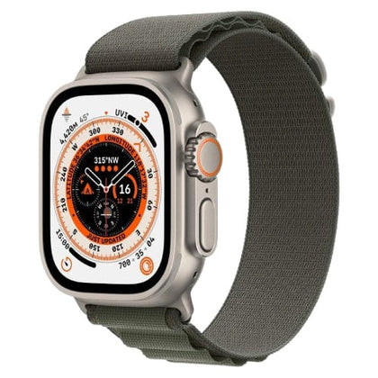 Apple Smart Watch Green Apple Watch Ultra, GPS + Cellular 49mm Beige Titanium Case with M/L Alpine Loop (Open Box Special)