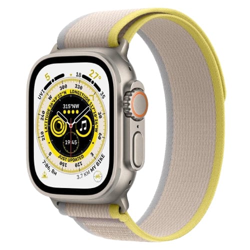 Apple Smart Watch Yellow Apple Watch Ultra, GPS + Cellular 49mm Beige Titanium Case with S/M Trail Loop (Open Box Special)