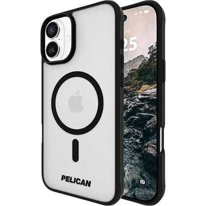 Pelican Original Accessories Clear/Black Frosted Pelican Ranger MagSafe Case for iPhone 16 Plus