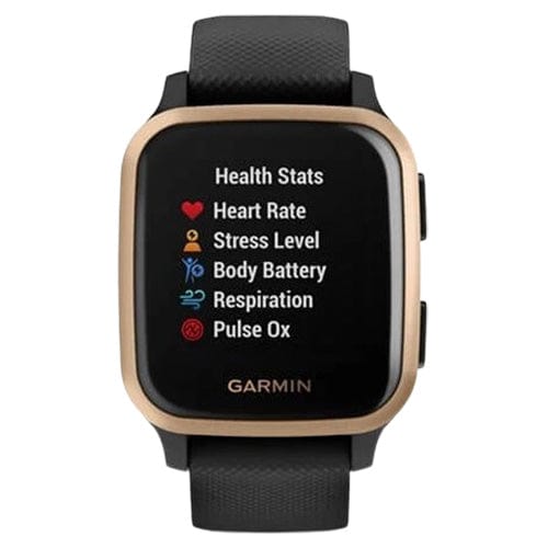 Garmin Smart Watch Rose Gold/Black Refurbished Garmin Venu SQ Smartwatch Music Edition (6 Months limited Seller Warranty)