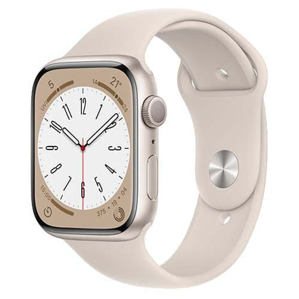 Apple Smart Watch Starlight Refurbished Apple Watch Series 8, GPS 45mm Aluminium Case (6 Months limited Seller Warranty)