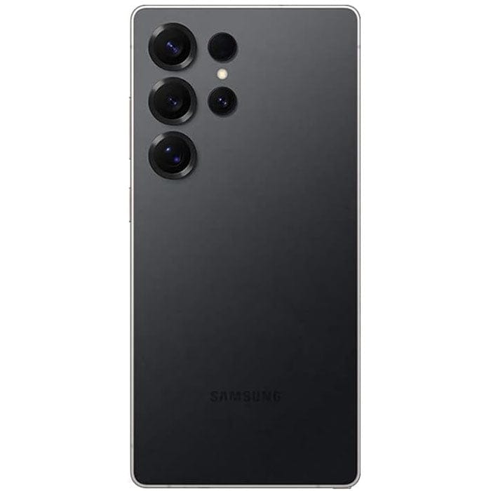 Samsung Galaxy S25 Ultra (S938B) Dual SIM 5G smartphone in Titanium Black featuring 12GB RAM, 256GB storage, a premium titanium frame, advanced quad-camera system, large Dynamic AMOLED display, and powerful flagship performance.