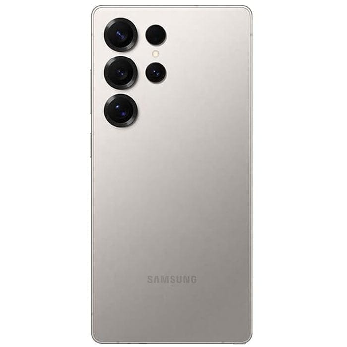 Samsung Galaxy S25 Ultra (S938B) Dual SIM 5G smartphone in Titanium Gray featuring 12GB RAM, 256GB storage, a premium titanium design, advanced AI-powered quad-camera system, immersive Dynamic AMOLED display, and flagship-level performance for productivity and photography.