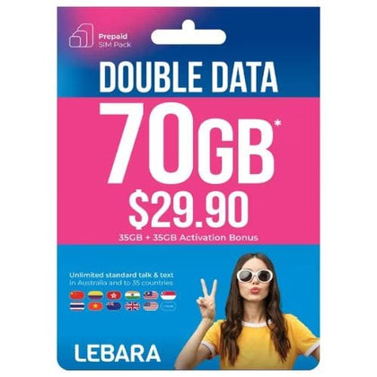 Lebara SIM Starter Kit Lebara $29.90 Prepaid SIM