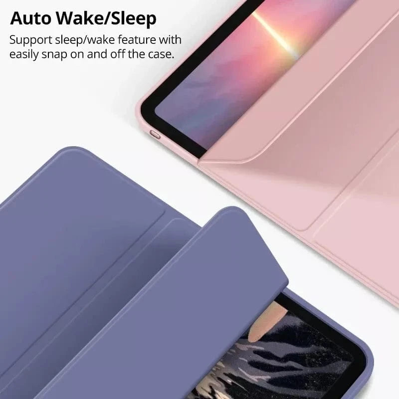 Techieexpert Generic Accessories Shockproof Smart Cover TPU Case For iPad 6th Gen 9.7" - Lavender Grey