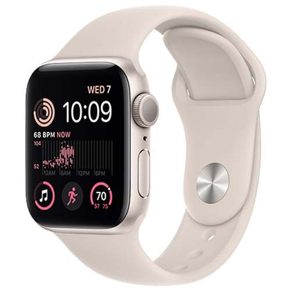 Apple Smart Watch Starlight Apple Watch SE 2022, GPS 40mm Starlight Aluminium Case with S/M Sport Band