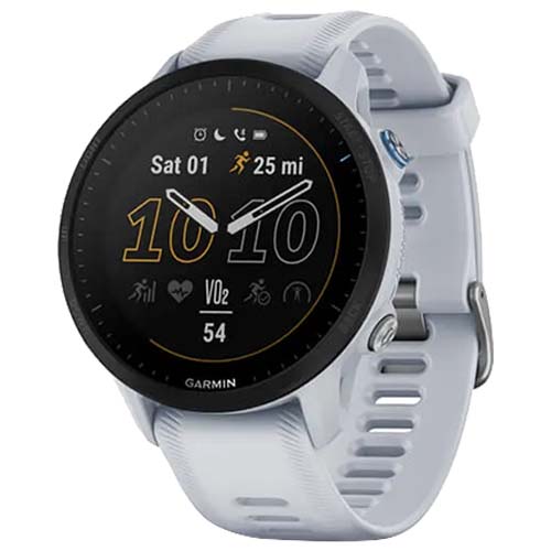 Garmin Forerunner 955 Solar GPS Running Watch featuring solar charging, a colour touchscreen, advanced GPS tracking, training metrics, navigation, and performance features for runners and athletes.
