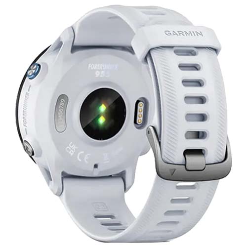 Garmin Forerunner 955 Solar GPS Running Watch featuring solar charging, a colour touchscreen, advanced GPS tracking, training metrics, navigation, and performance features for runners and athletes.