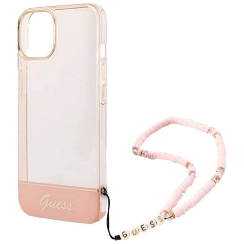 Guess Original Accessories Pink GUESS Double Layer Case with Strap for iPhone 14