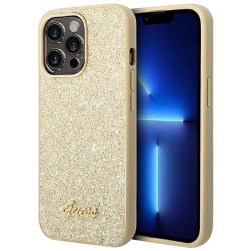 Guess Original Accessories Gold GUESS Glitter Flakes Case for Apple iPhone 14 Pro