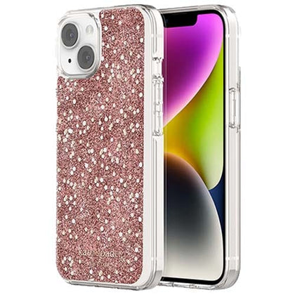 Kate Spade Original Accessories Rose Gold Kate Spade New York Chunky Glitter Protective Case for iPhone 14